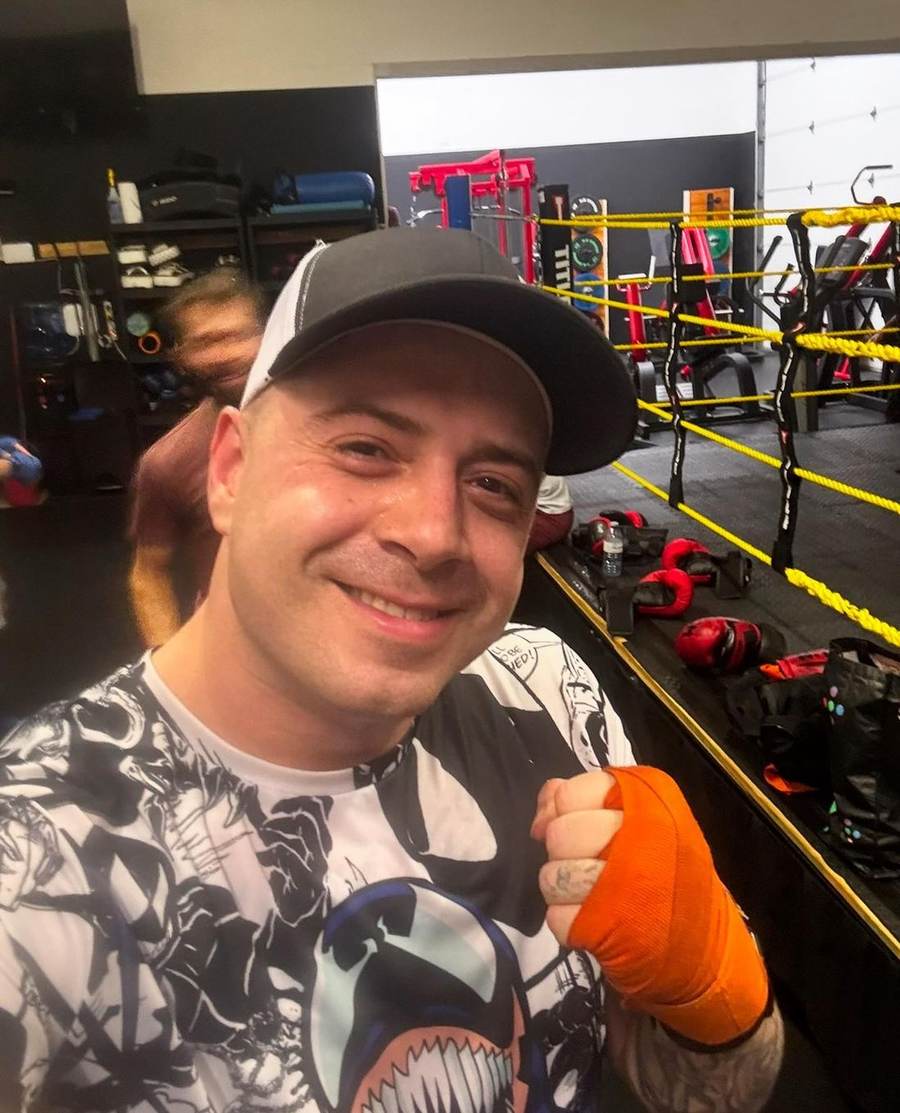 Billy Batt at the boxing gym, December 2024